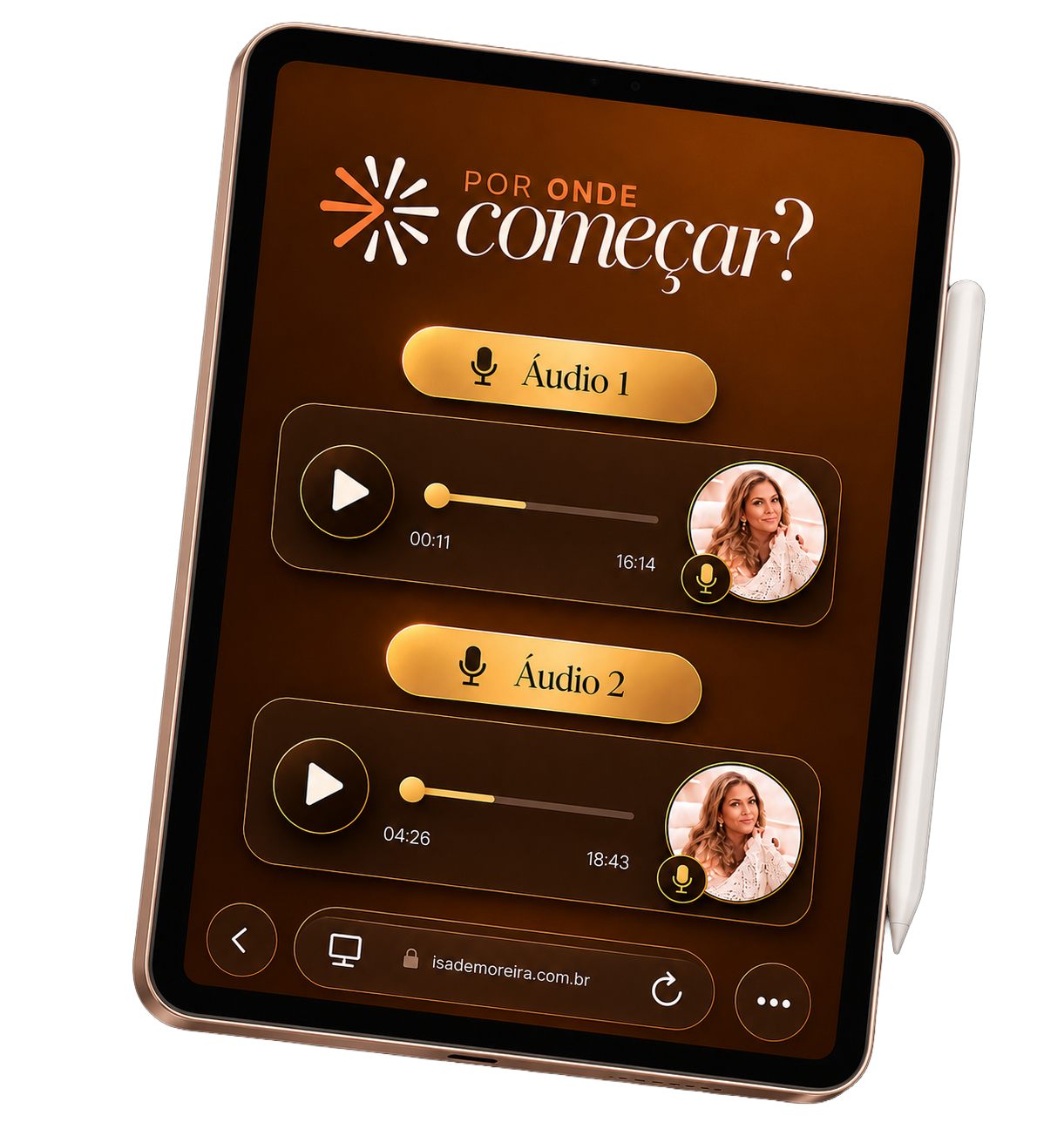 Pack Áudios de Ativação da imersão  "Por onde começar?" com transcrição em PDF